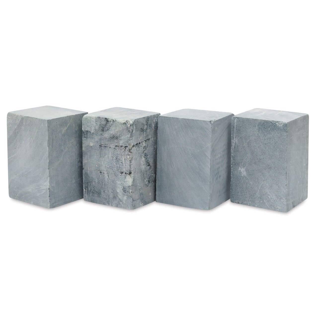 Gian Carlo Stoneworks Green Indian Soapstone Block - 4 lb, 4-1/2" x 3" x 3", Pkg of 4